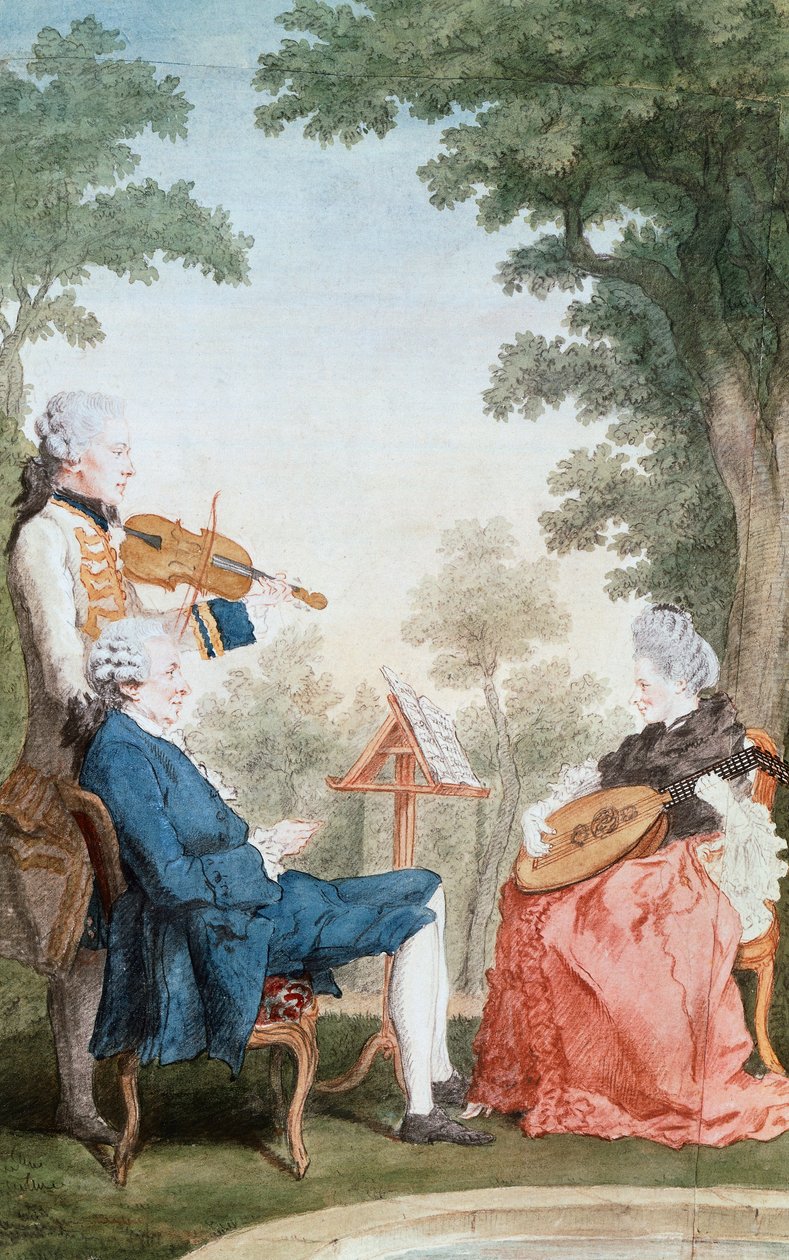 Monsieur ja Mademoiselle de Croismare, Louis de Carmontelle (1717-1806), öljy kankaalle. Ranska tekijältä Carmontelle
