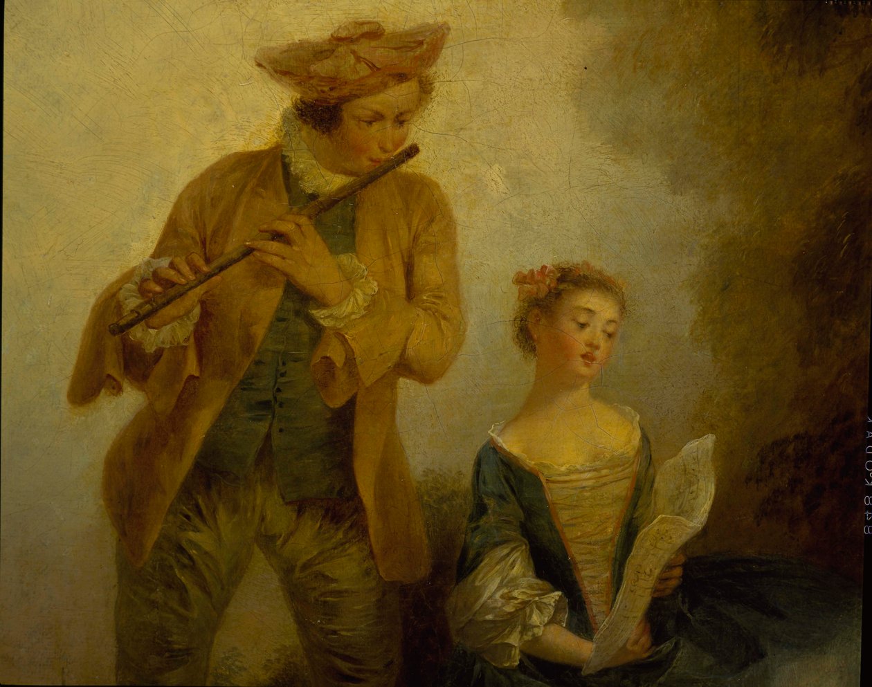 Säveltäjä Joseph-Nicolas-Pancrace Royerin (n. 1705-1755) kolme tytärtä esittävät Zaide-baletin musiikkia tekijältä Carmontelle