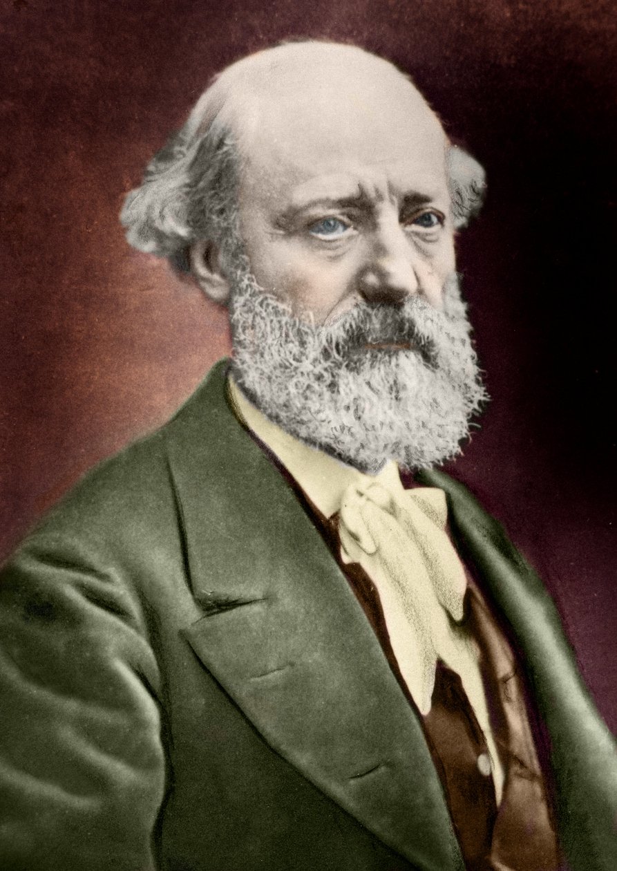 Muotokuva arkkitehti Eugene Viollet le Ducista (Viollet-le-Duc) (1814-1879). noin 1879 (kaiverrus). tekijältä (1820 1910) (after) Nadar