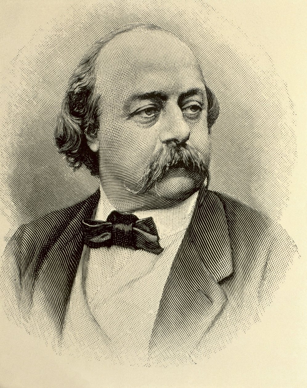 FLAUBERT, Gustave (1821-1880). Englantilainen kirjailija. Kaiverrus tekijältä (1820 1910) (after) Nadar