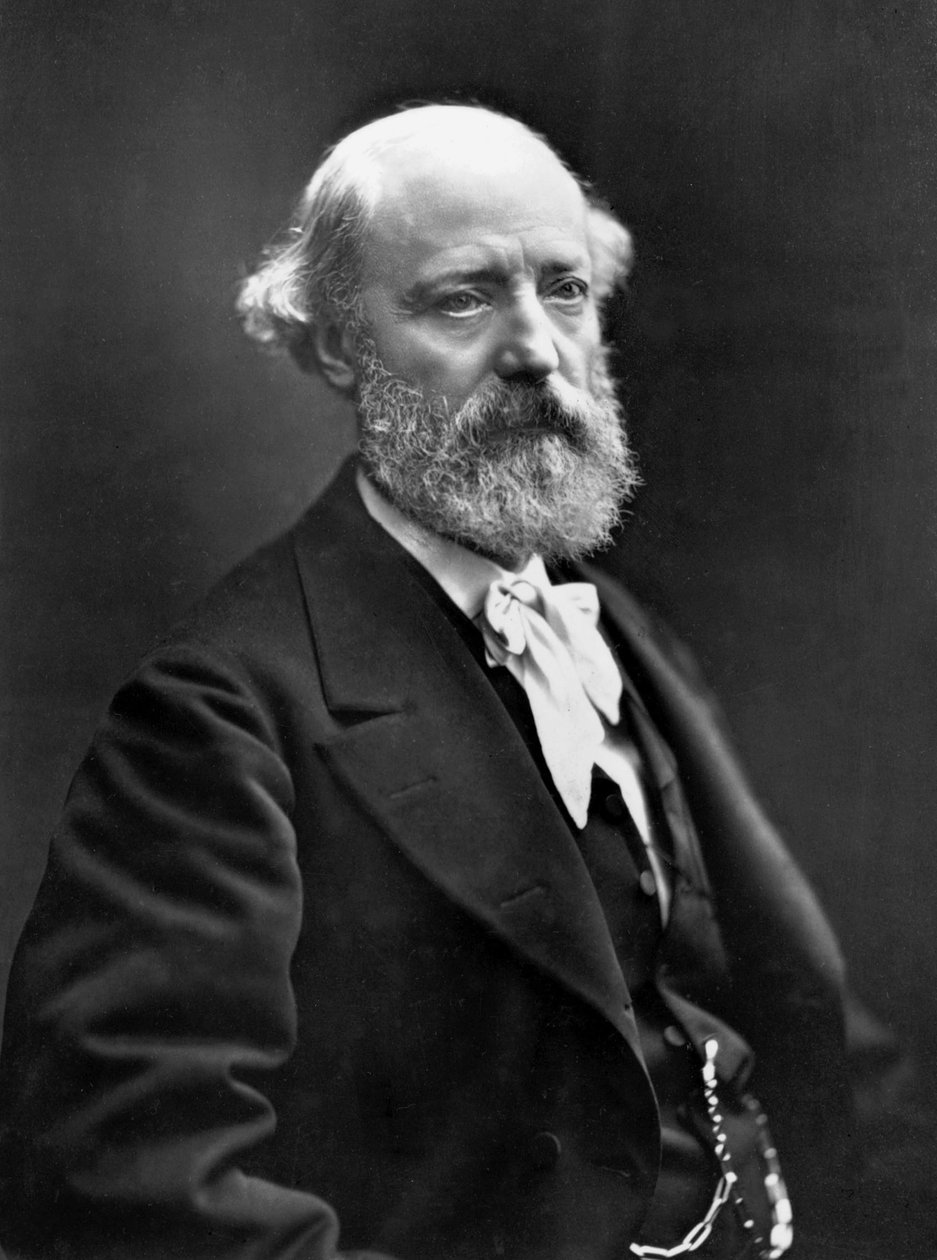 Eugene Viollet-Le-Duc (1814-1879) Ranskalainen arkkitehti, joka kunnosti monia monumentteja (Pariisin Notre Dame, Pierrefondsin linna), valokuva Nadar (1820-1910) vuonna 1878 tekijältä Nadar