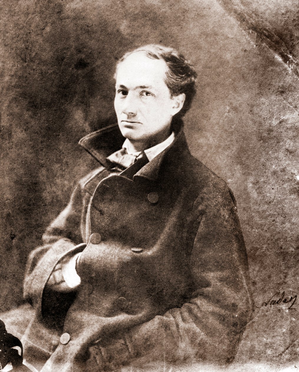 Muotokuva Charles Baudelairesta, kirjailijasta (1821-1867) - Valokuva: Nadar (Felix Tournachon) tekijältä Nadar