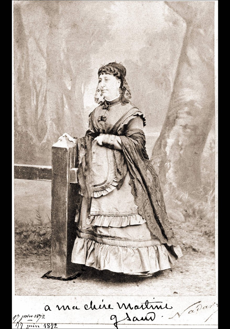 George Sandin (Aurore Dupin, Baronne Dudevant) muotokuva (1804-1876) - valokuvaus Nadar tekijältä Nadar