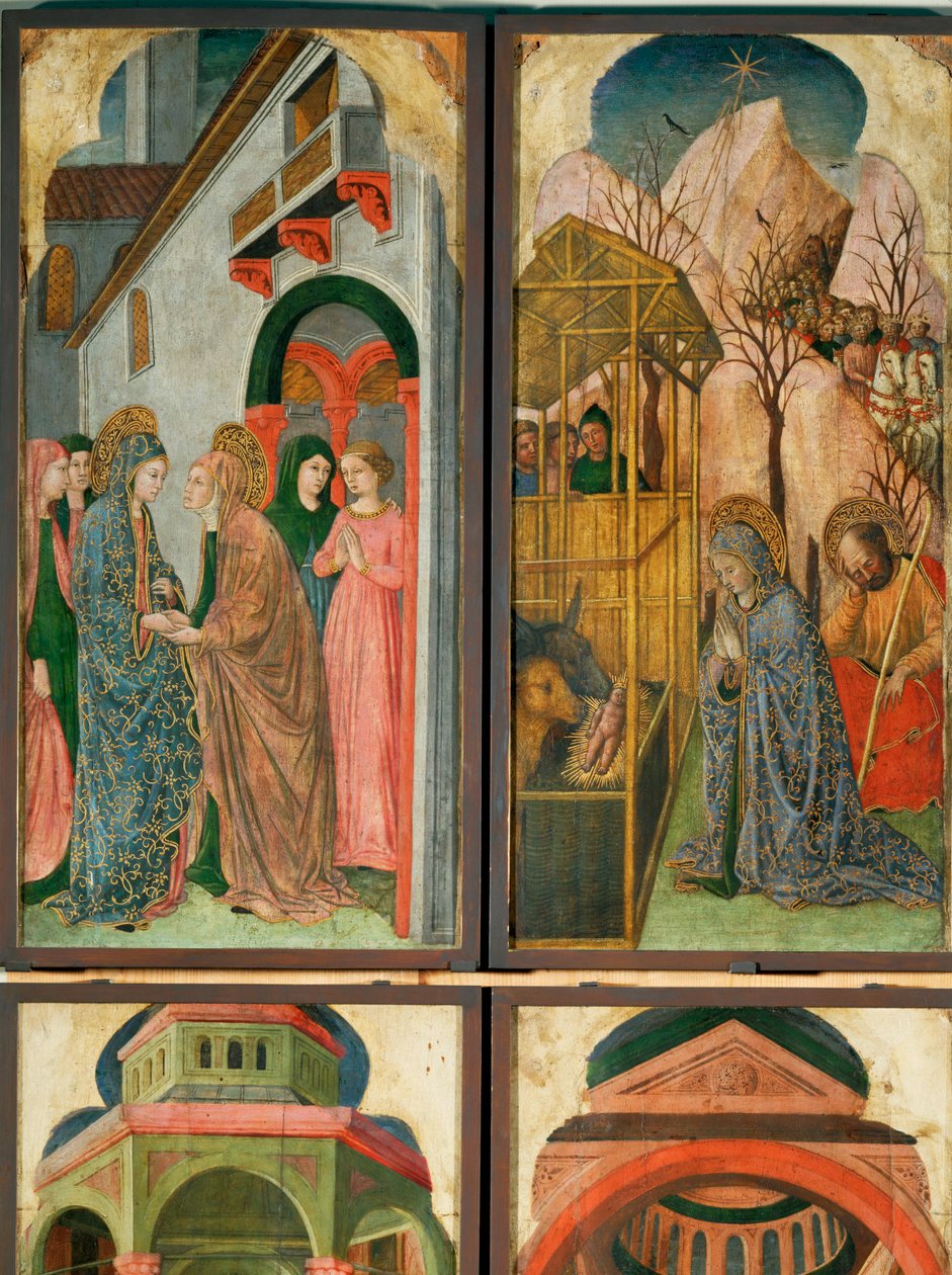 12 kohtausta Neitsyt Marian elämästä ... tekijältä (active c.1463-c.1490) Master of Wilten