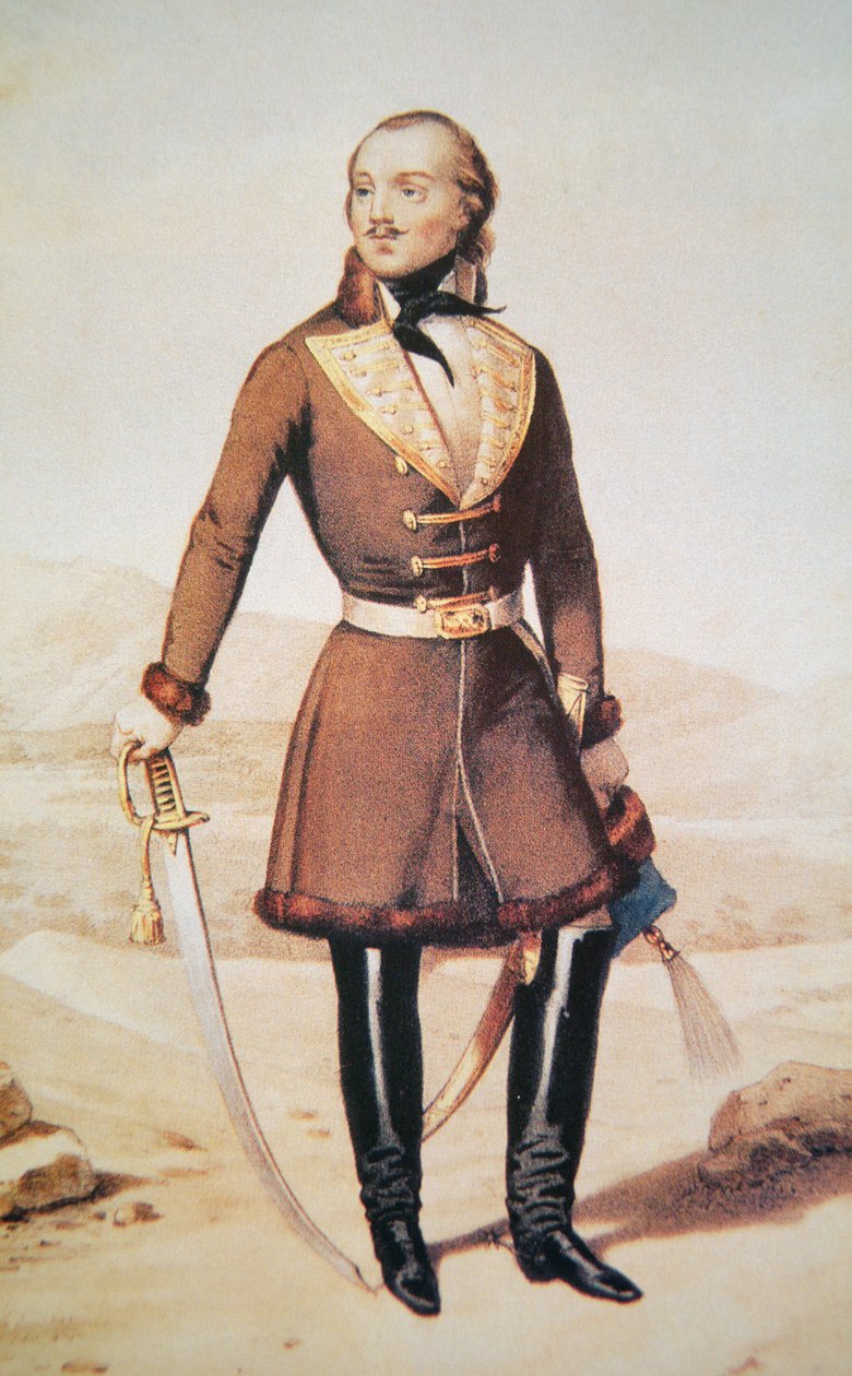 Kreivi Casimir Pulaski (väri litho) tekijältä (after) American School