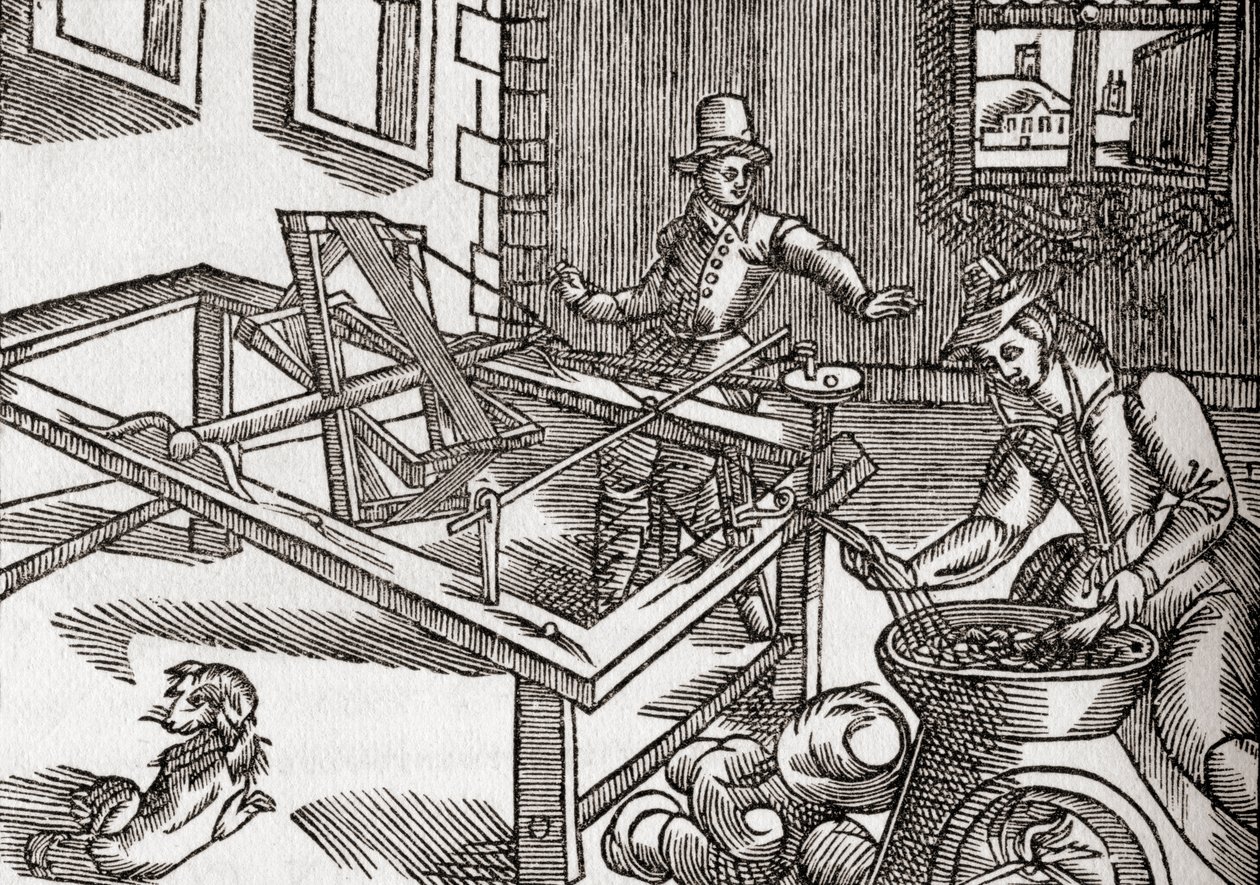 Silkkikääre, faksimile kuvasta Edward Williamin "Virginia Truly Valued", 1650, The Century Illustrated Monthly Magazine -lehdestä, julkaistu 1884 (litho) tekijältä (after) American School