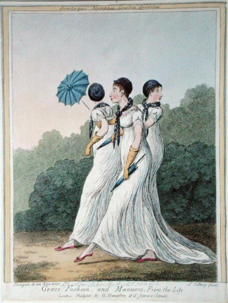 Grace, Fashion and Manners from Life, kaivertanut James Gillray (1757-1815), julkaissut G. Humphrey (käsinvärinen etsaus) tekijältä (after) English School
