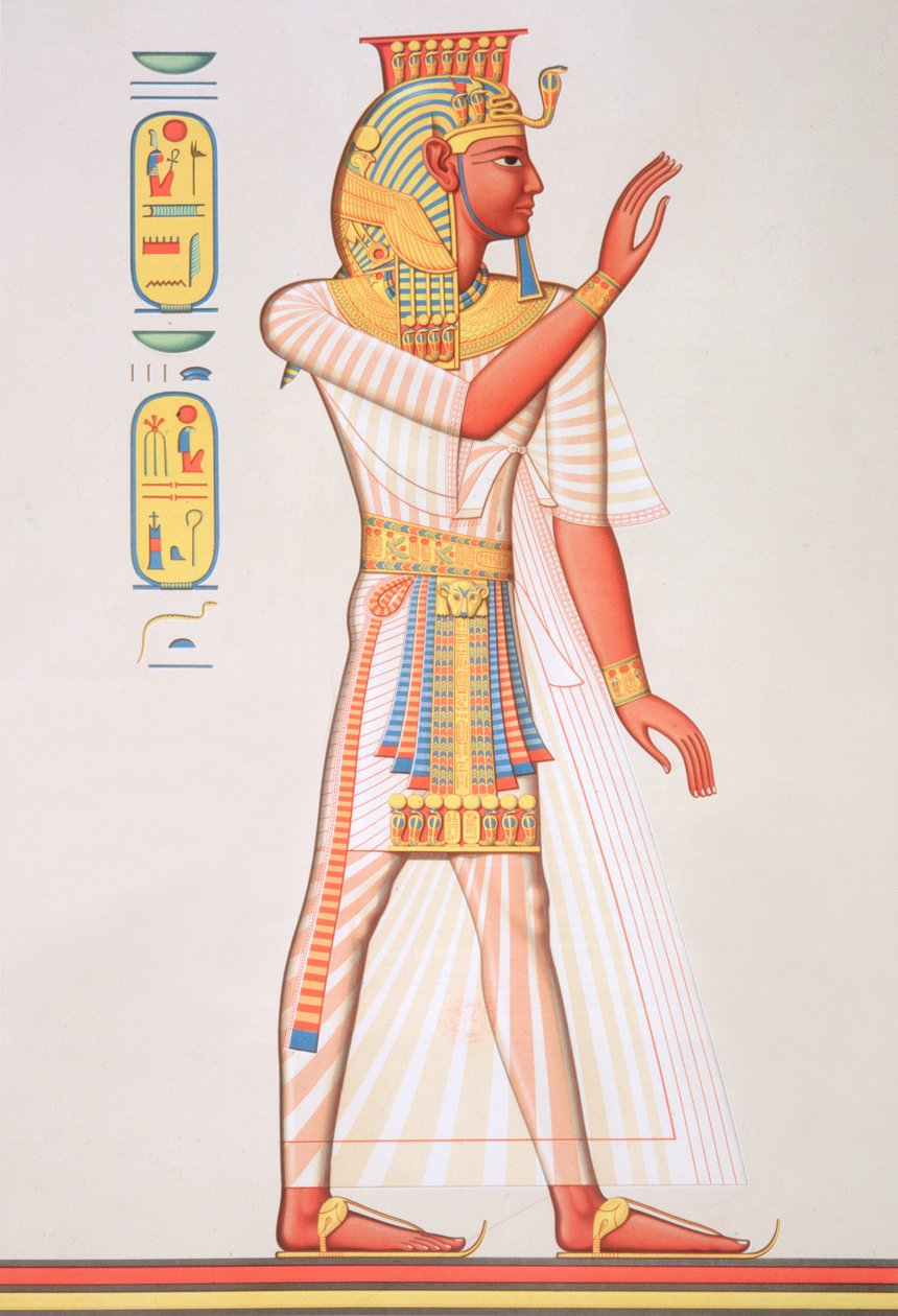 7746.c.1. & f.8 Muotokuva Ramses III:sta (n. 1184-1153 eKr.) Pariisin Histoire de l