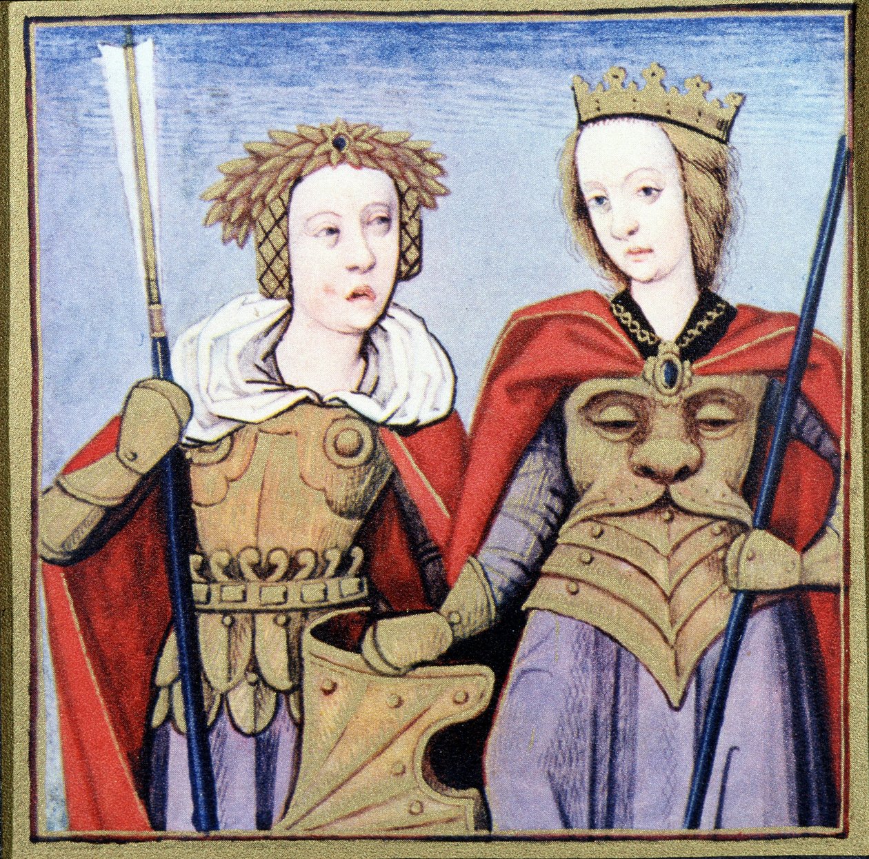 Orithia ja Antiopus, Amazonin kuningattaret Boccacen "The Ladies of Reown" jälkeen. tekijältä (after) French School