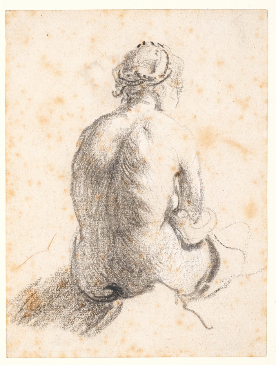 Tutkimus naisalastosta (grafiitti paperille) tekijältä (attr. to) Rembrandt Harmensz. van Rijn