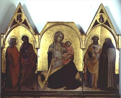 Nöyryyden neitsyt, triptyykki tekijältä (c.1370 1425) Lorenzo Monaco
