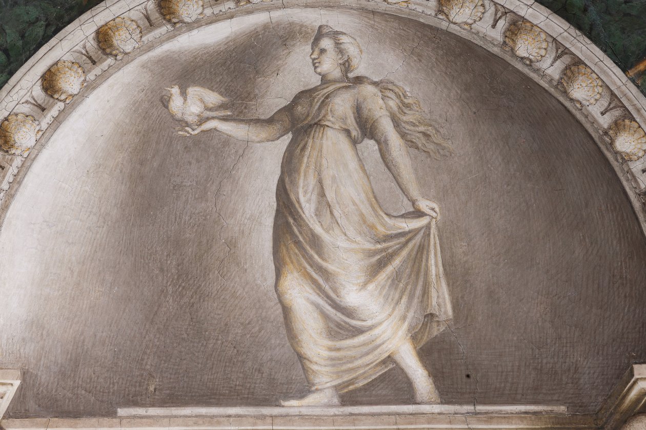 Diana Lucifera, yksityiskohta luneteista tekijältä (c.1489 1534) Correggio