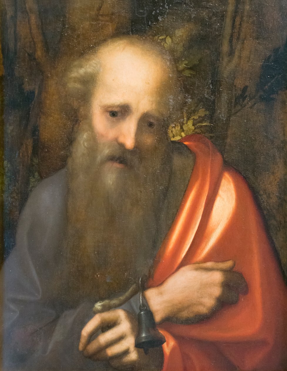 St. Anthony the Abbot, Correggio (öljy paneelille) tekijältä (c.1489 1534) Correggio