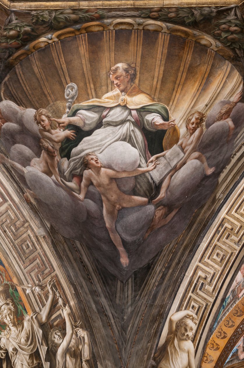 St Hilary, yksityiskohta numerosta 3660852 tekijältä (c.1489 1534) Correggio