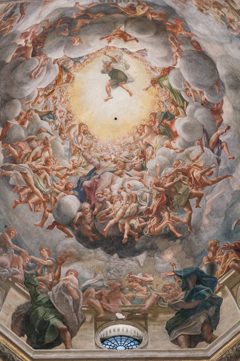 Neitsyt taivaaseenastuminen, yksityiskohta numerosta 3660852 tekijältä (c.1489 1534) Correggio