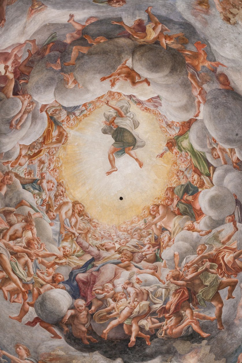 Neitsyt taivaaseenastuminen, yksityiskohta numerosta 3660852 tekijältä (c.1489 1534) Correggio