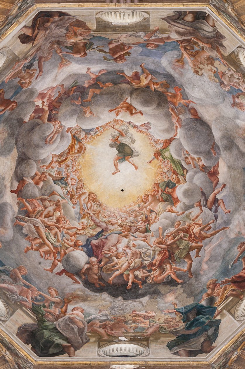 Neitsyt taivaaseenastuminen, yksityiskohta numerosta 3660852 tekijältä (c.1489 1534) Correggio