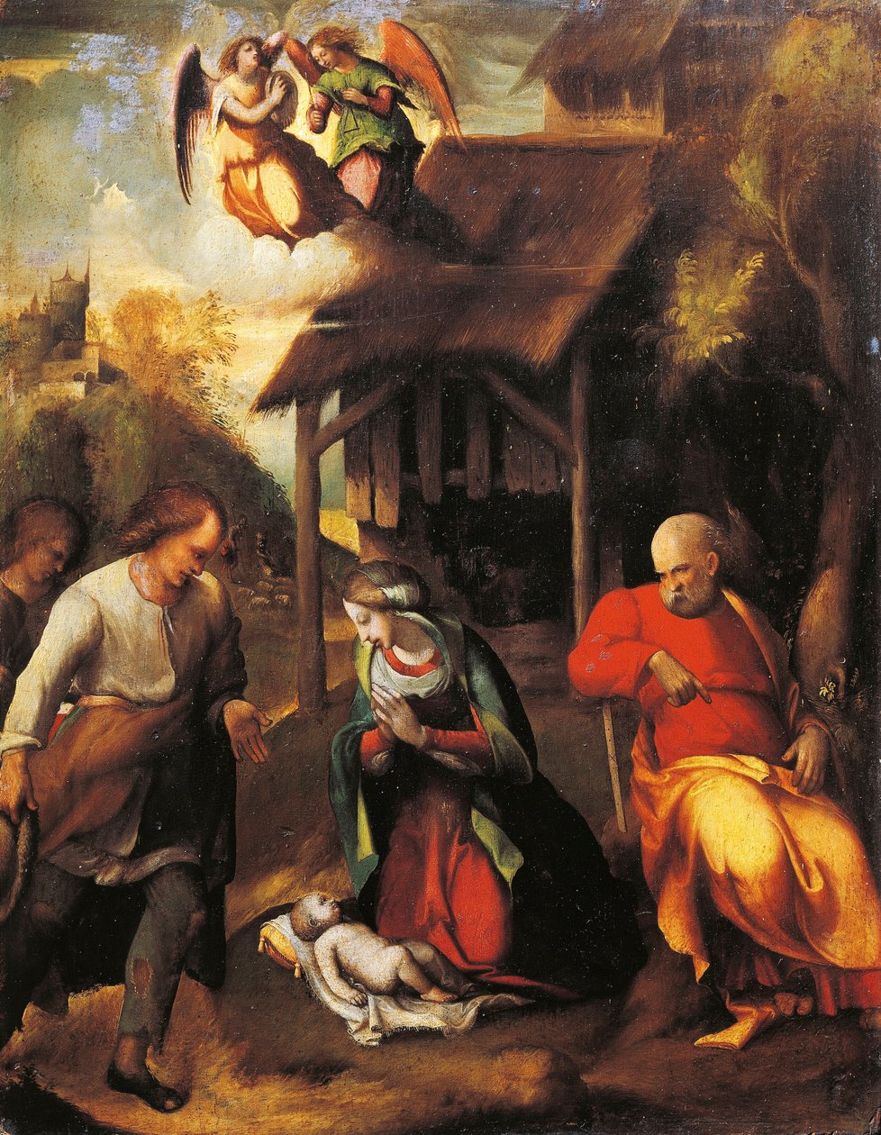 Paimenten palvonta (maalaus tekijältä (c.1489 1534) Correggio