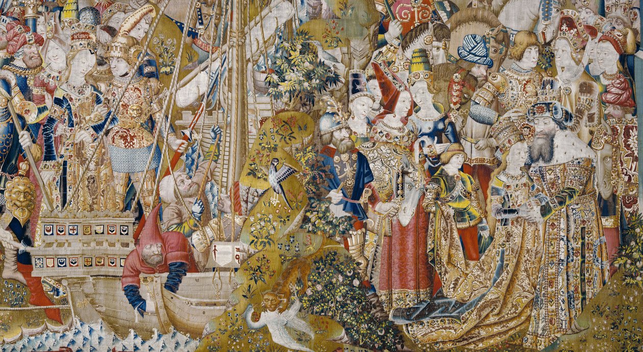 Troijan sota: Helenin raiskaus, n. 1470 (kuvakudos) tekijältä (fl.1450 75) Master of Coetivy