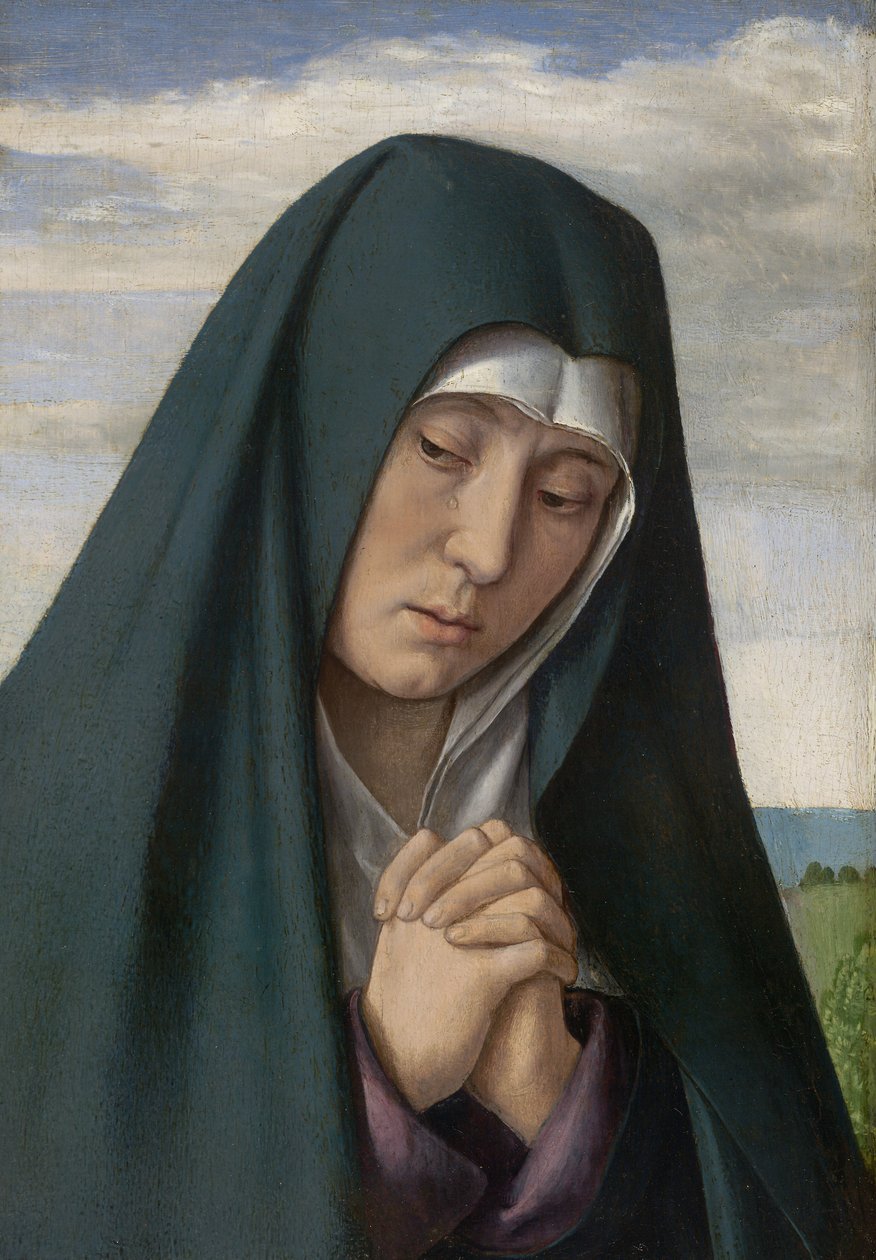 Katkelma teoksesta Kristus kantaa ristiä: Sureva neitsyt. tekijältä (fl.c.1483 c.1529) Master of Moulins