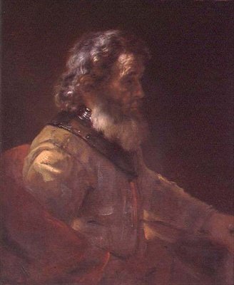 Vanha soturi (öljy kankaalle) tekijältä (follower of) Rembrandt Harmensz. van Rijn