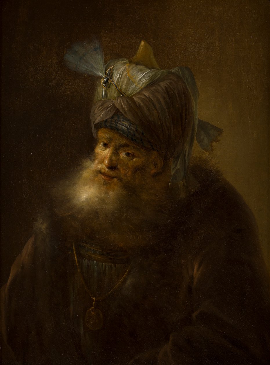 Muotokuva miehestä turbaanissa (öljy kankaalle) tekijältä (follower of) Rembrandt Harmensz. van Rijn