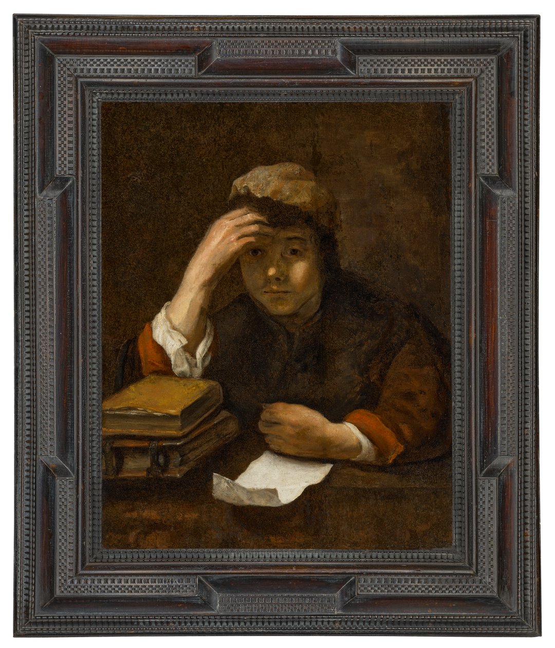 Poika lukemassa (öljy kankaalle) tekijältä (studio of) Rembrandt Harmensz. van Rijn