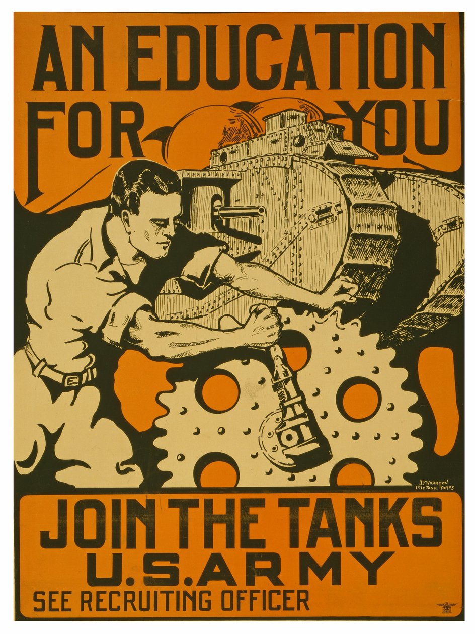 Koulutus sinulle, Liity Yhdysvaltain armeijan panssarivaunuihin, 1919 tekijältä Unknown