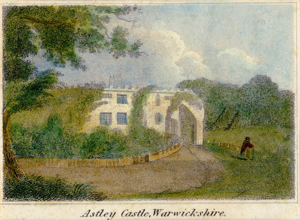 Astley Castle, Warwickshire, noin 1830 tekijältä Unknown