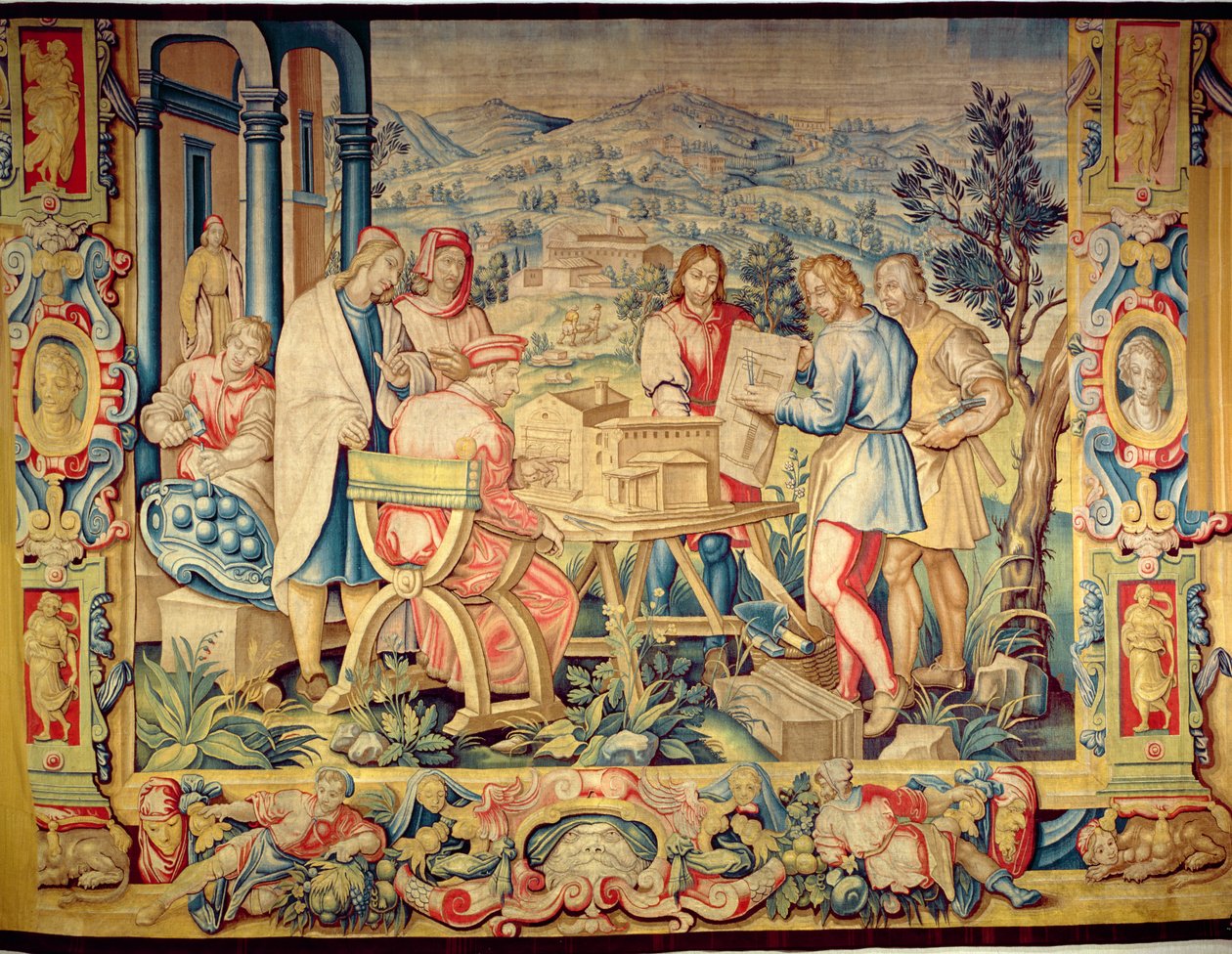 Cosimo il Vecchio (1389-1464) Benedetto di Michele Squillin (fl.1555-88) Badia Fiesolana -mallin tarkastus n. 1560-luku tekijältä Unknown