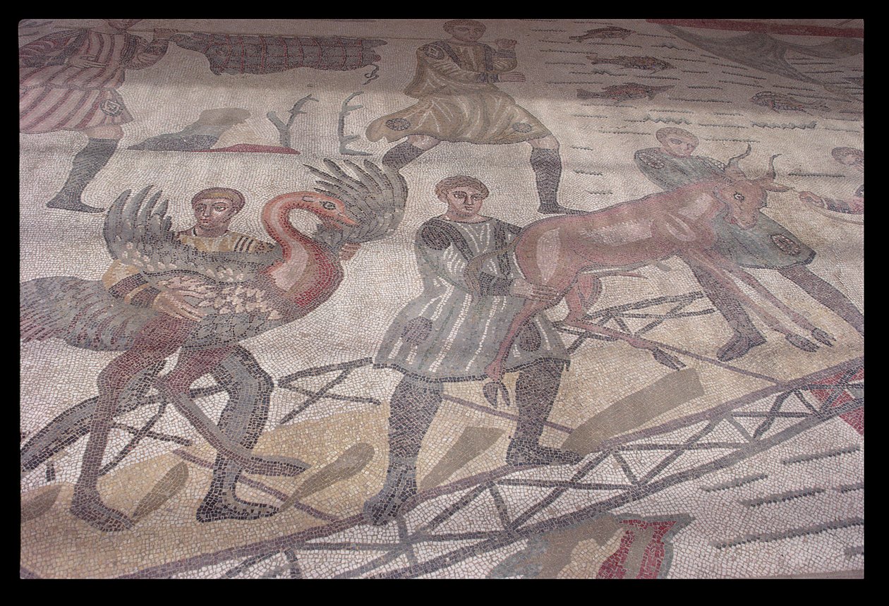 Lattian mosaiikki, 4. vuosisadalla jKr (mosaiikki) tekijältä Unknown