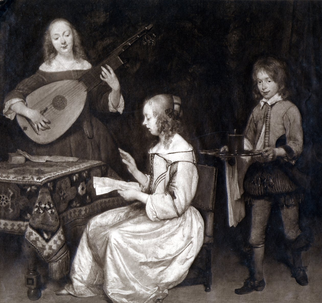 Gerard ter Borch, musiikkikohtaus. tekijältä Unknown