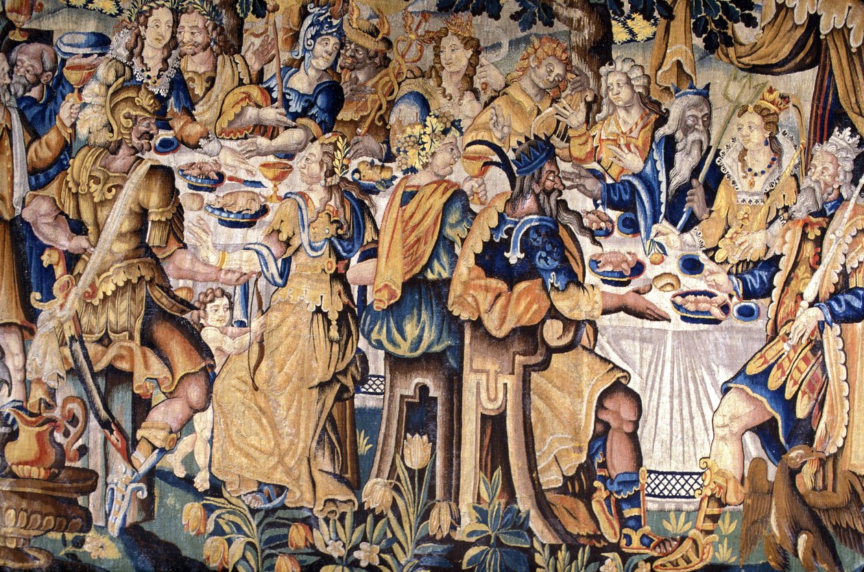 Indre & Loire N* 114 - Chateau de Chinon - "" Jumalien ateria "" - Flanderin kuvakudos 1600-luvulta. tekijältä Unknown