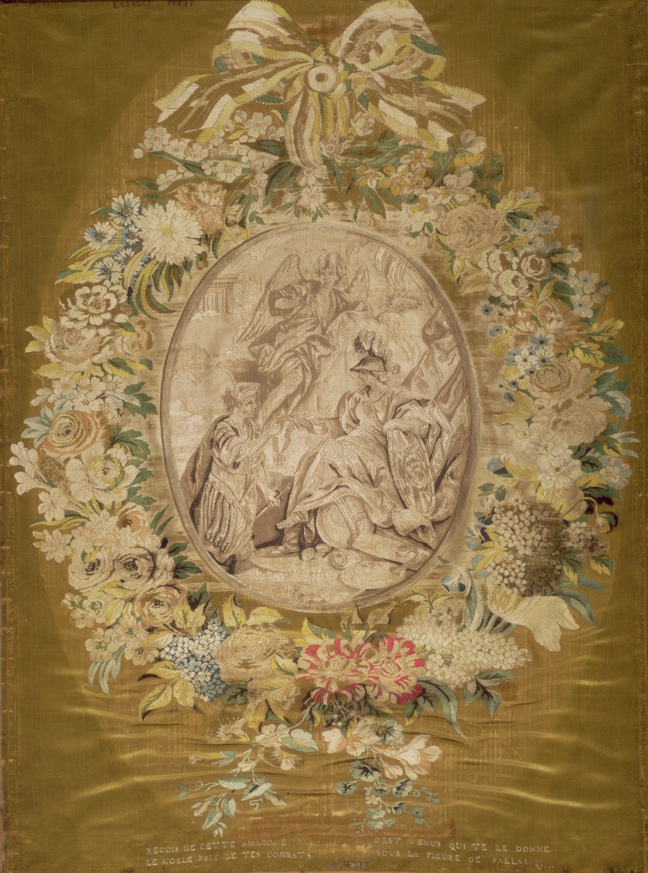 Seinäkankaan pituus, Philippe de Lasalle (1723-1804), Pernon Factory, Lyons, 1770-1 (silkki, satiinikudos) tekijältä Unknown