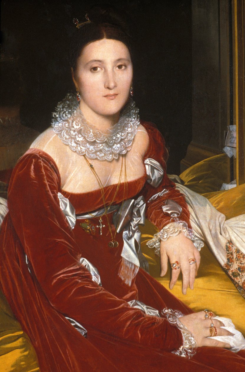 Loire Atlantique N* 096 - viite Daf N* 900820368 - NantesMusee des Beaux Arts - ""Madame de Senonnes"" (Marie Genevieve Marguerite Marcoz, Senonnesin varakreivi, 1783-1828) - Jean Auguste Domin tekijältä Unknown