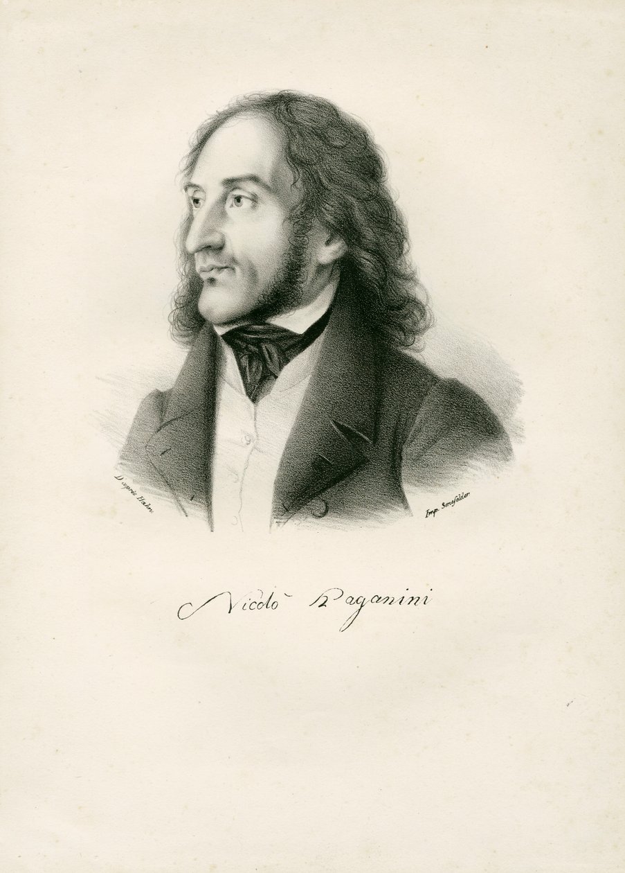 Niccolo Paganini - muotokuva tekijältä Unknown
