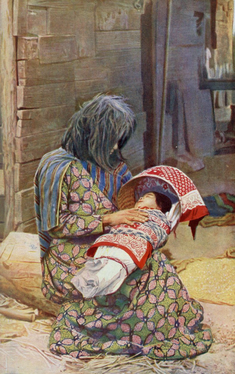 Pohjois-Amerikka. Yuma-heimon kannettava sänky. 1920 tekijältä Unknown