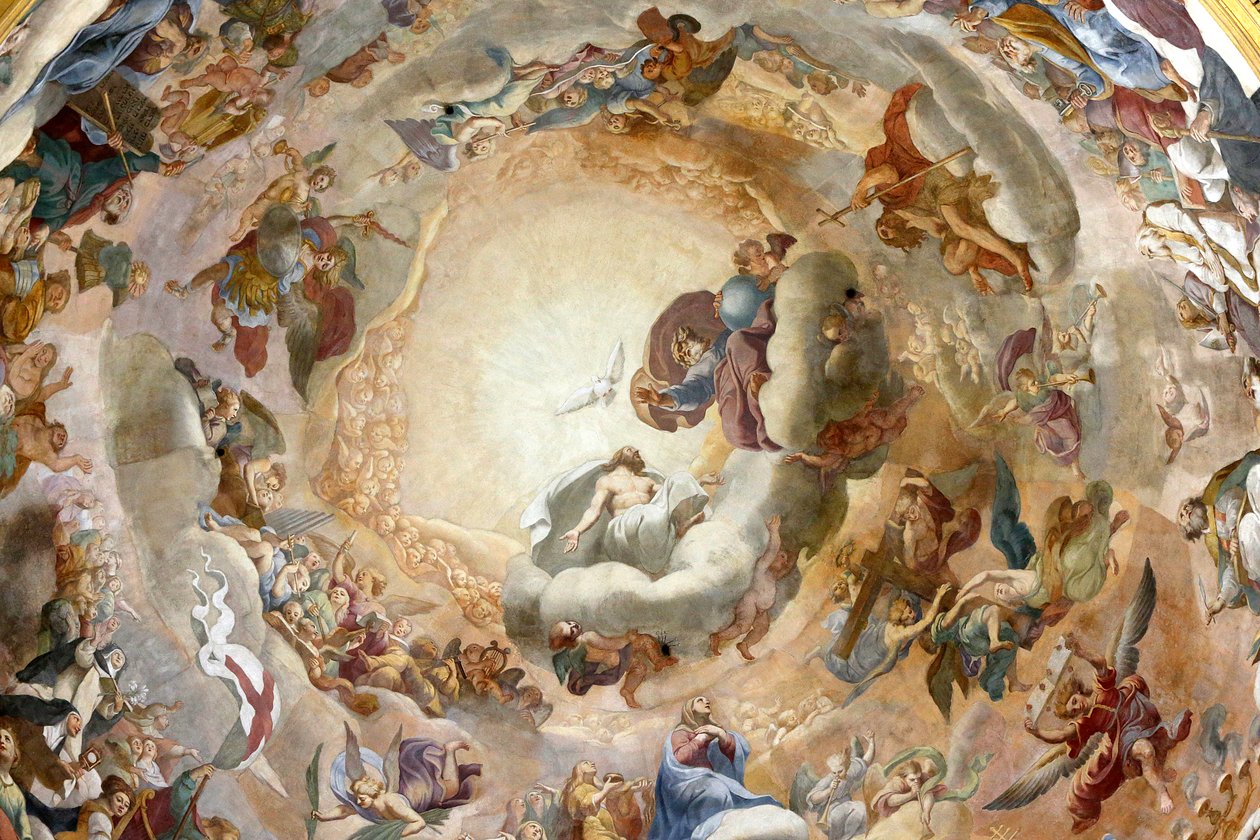Notre-Dame du Val-de-Gracen katolinen kirkko, Pariisi, Ranska, kupolifresko tekijältä Unknown