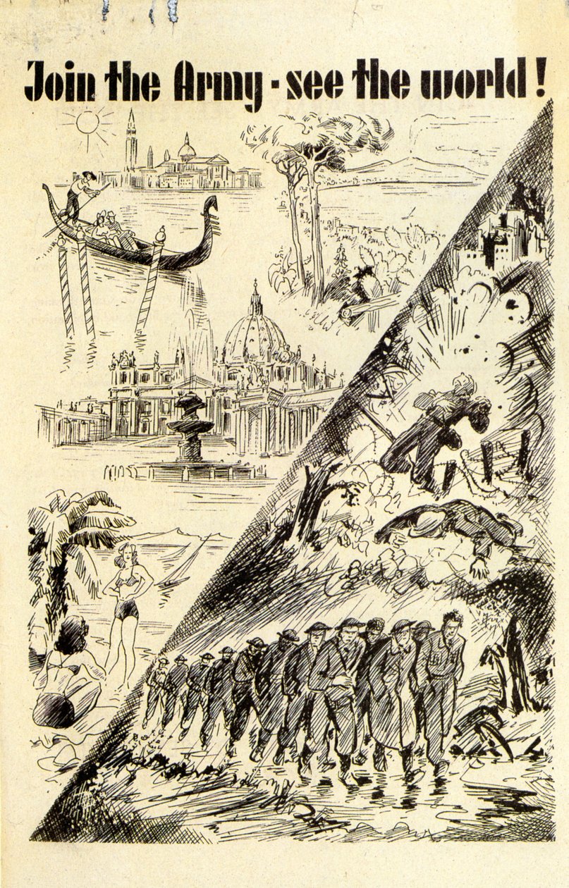 Propaganda. Liity armeijaan - näe maailma! 1940 tekijältä Unknown