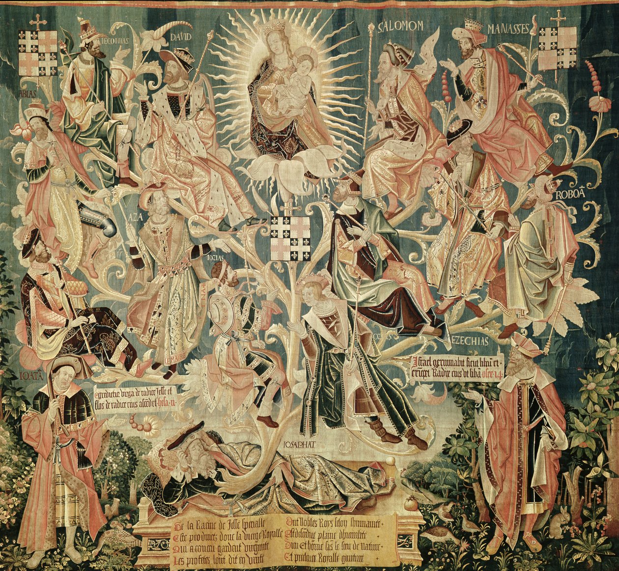 Jessen puu, kohtauksia Neitsyen elämästä, 1530 (katso myös 61162-64) tekijältä Unknown