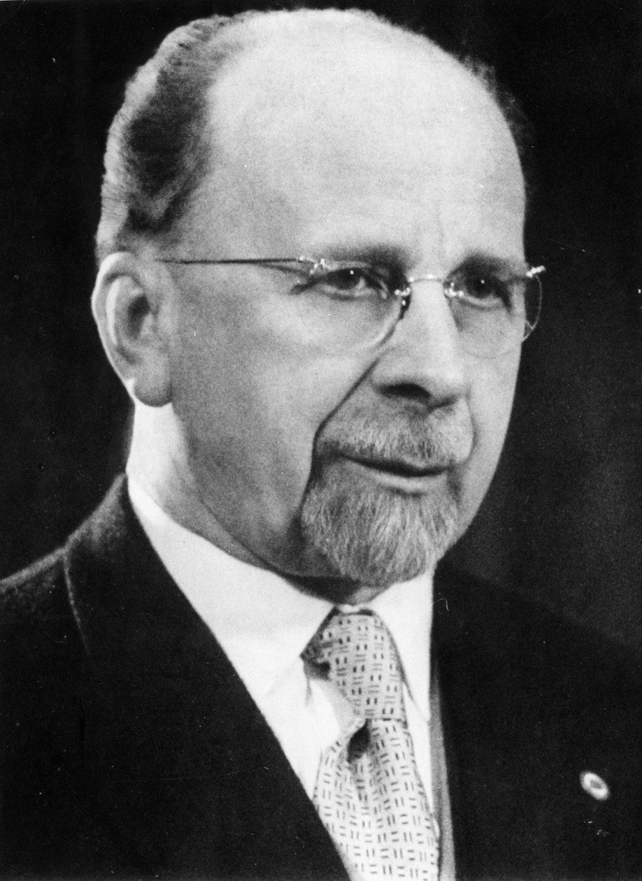 Walter Ulbricht, Gdr:n valtioneuvoston puheenjohtaja ja Saksan sosialistisen yhtenäisyyspuolueen (Sed) keskuskomitean ensimmäinen sihteeri, 1961. tekijältä Unknown