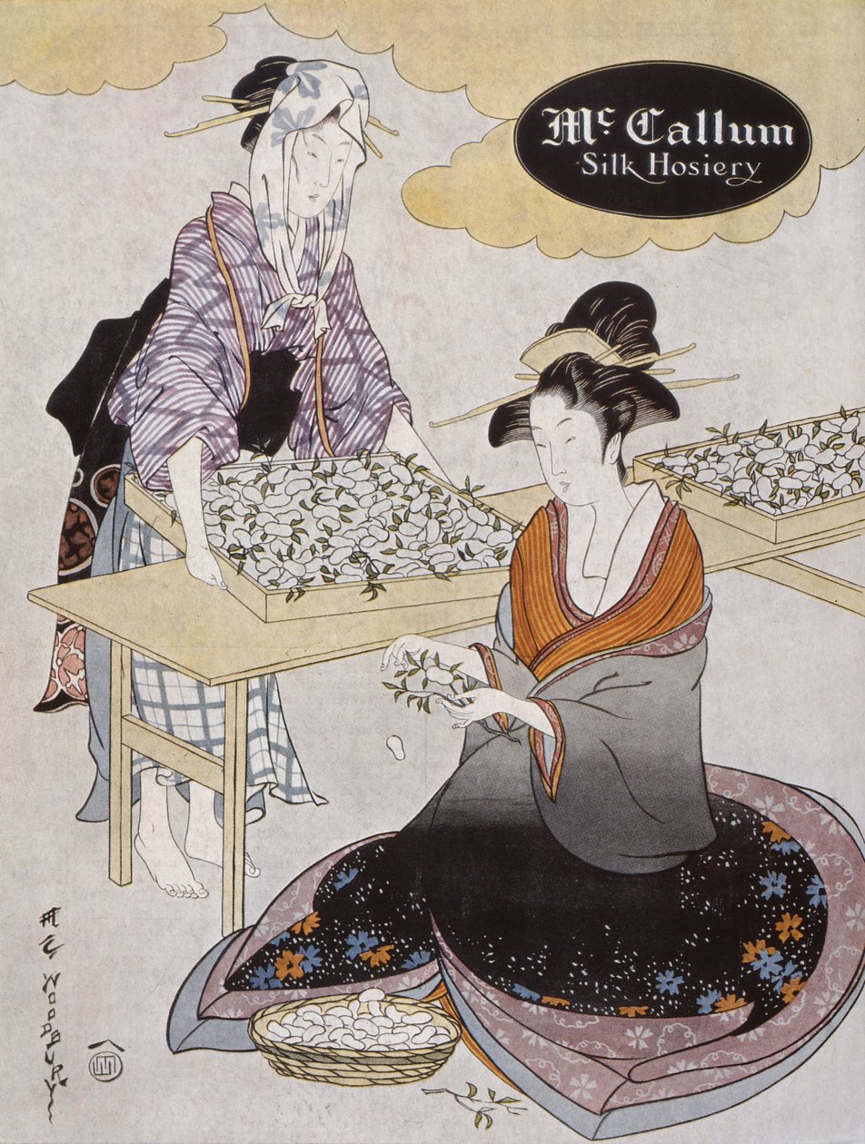 Mainos McCallum Silk Hosierylle, Vogue-lehdestä heinäkuussa 1918 tekijältä American School