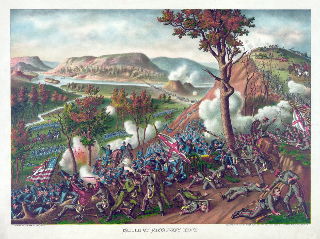 Battle of Missionary Ridge, pubi. Kurz & Allison, 1886 tekijältä American School