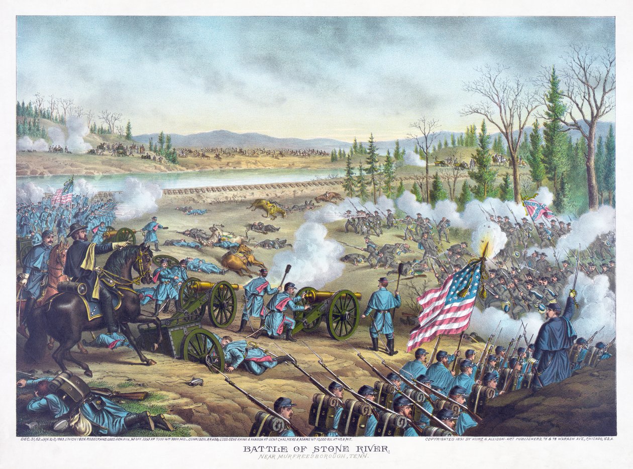 Battle of Stones River, pubi. Kurz & Allison, 1891 tekijältä American School
