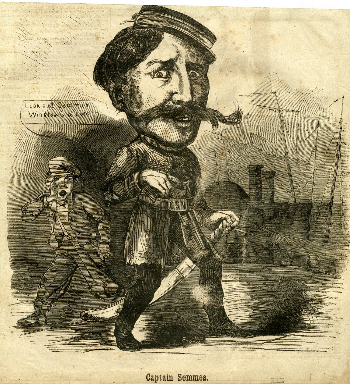 Kapteeni Semmes, 1864 (puukaiverrus) tekijältä American School