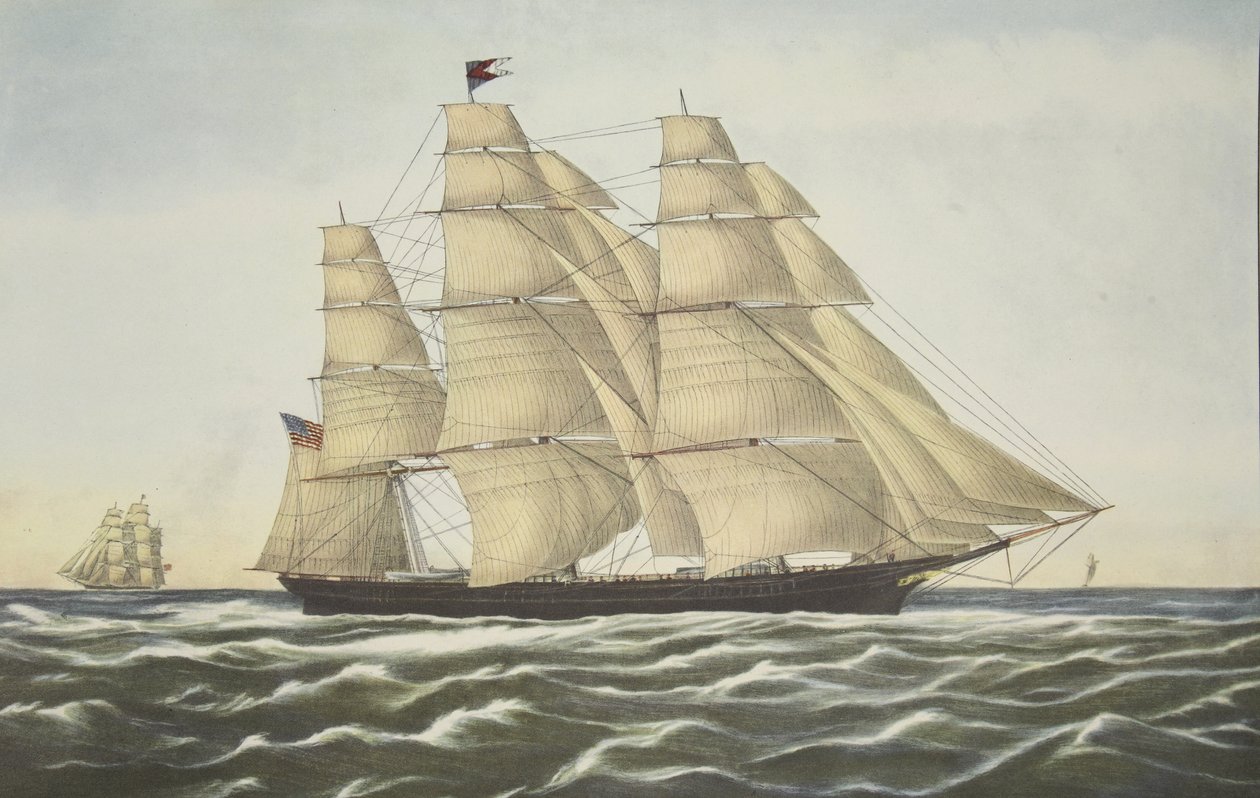 Clipper Ship ,Flying Cloud , pub. 1852, Currier & Ives tekijältä American School