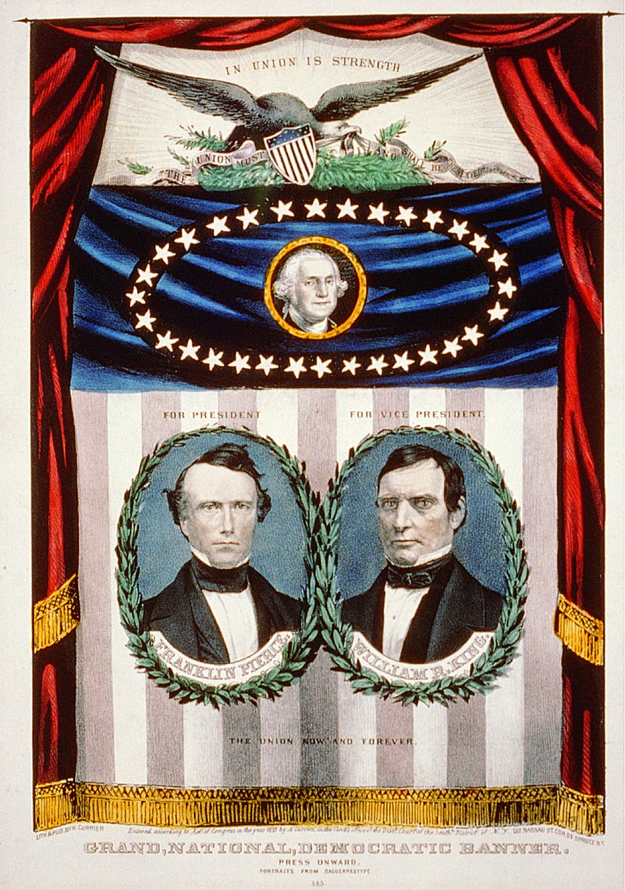 Demokraattisen presidentinvaalikampanjan lippu, 1852 tekijältä American School