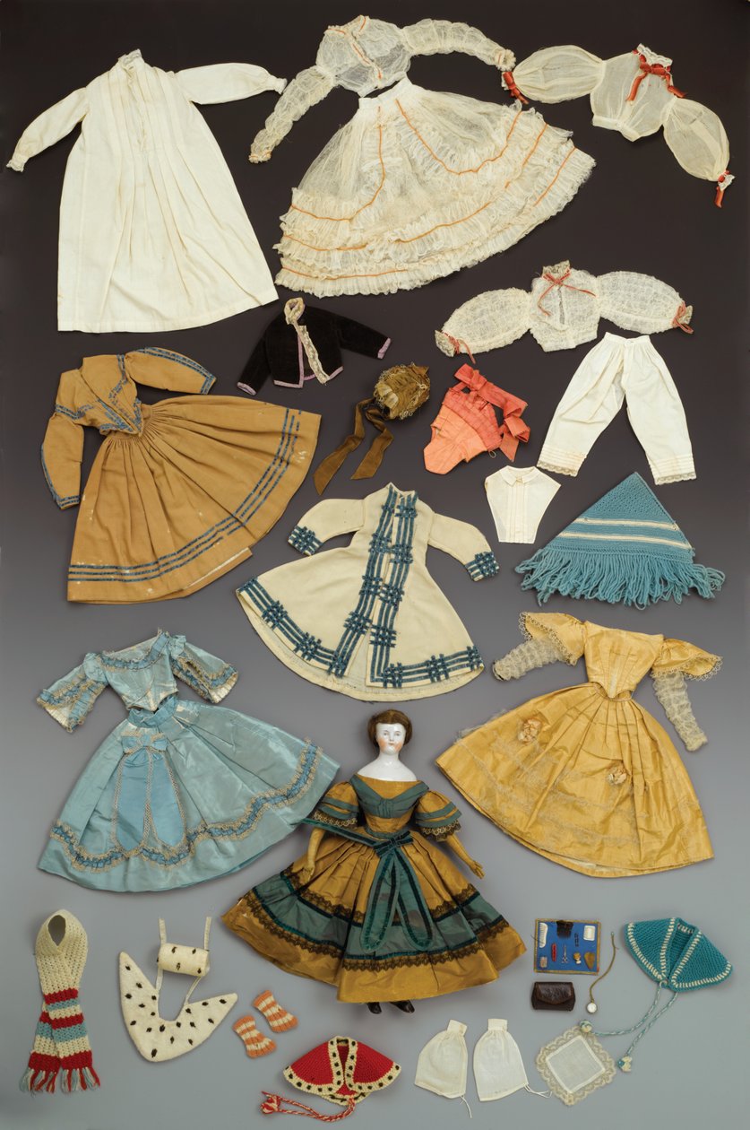 Nukke ja vaatekaappi, saniteettimessut, 1864 tekijältä American School