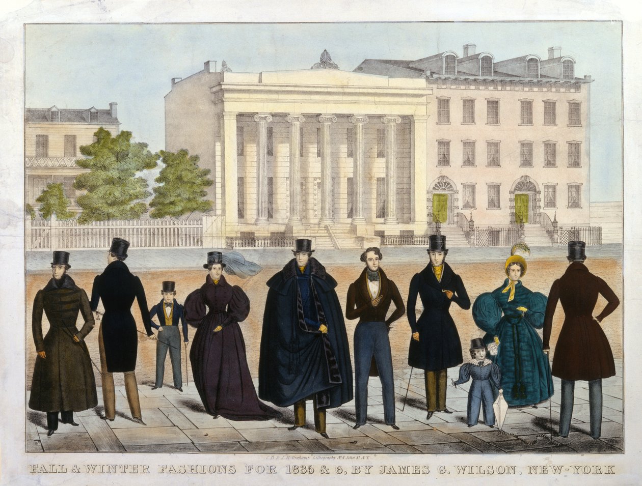 Syksyn ja talven muotit vuosille 1835 & 36, kirjoittanut James G. Wilson, New York, 1835-36 tekijältä American School