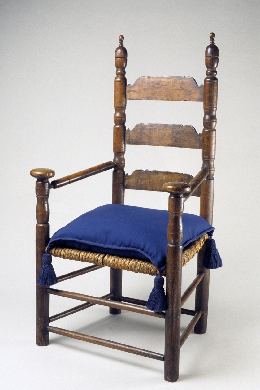 Iso tuoli, 1670-1700 (pehmeä vaahtera ja valkoinen tammi) tekijältä American School